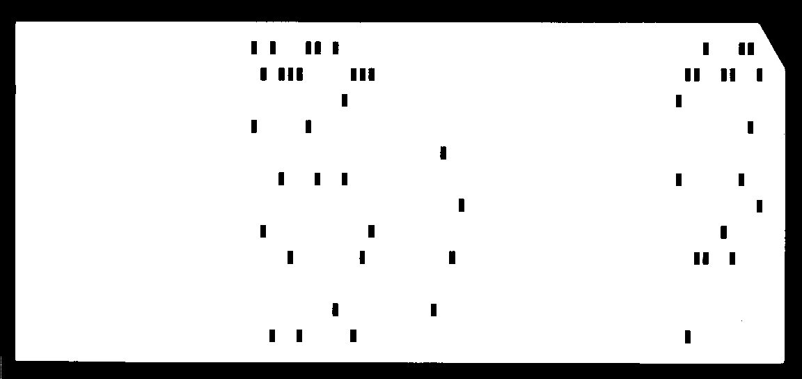 Example of the back of a punchcard