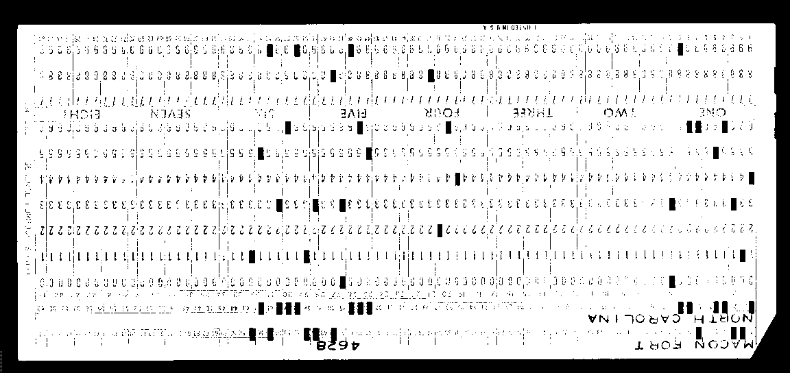 Example of a punchcard front